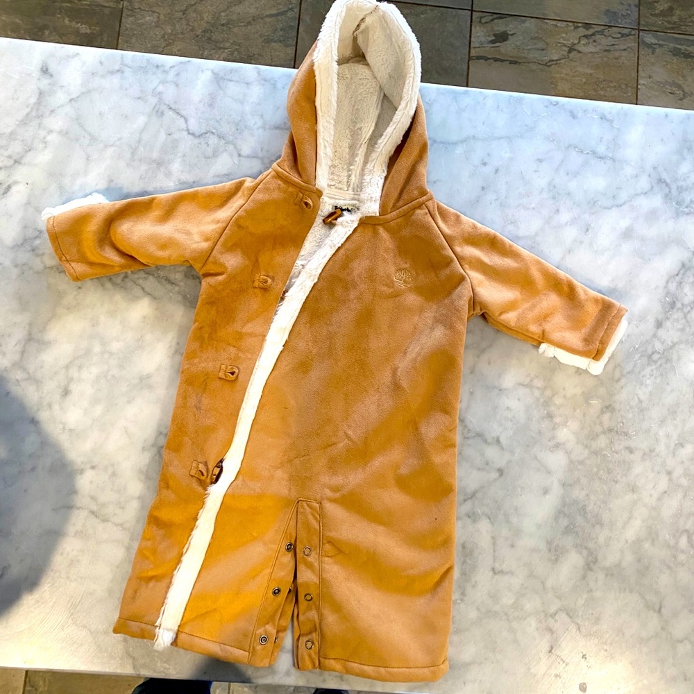 Timberland 3-6 month 1-piece outdoor romper w hood
